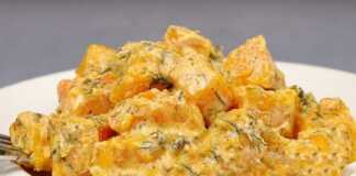 κολοκύθα σε σάλτσα σκόρδου