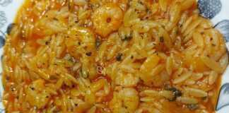 Κριθαράκι με γαριδούλες