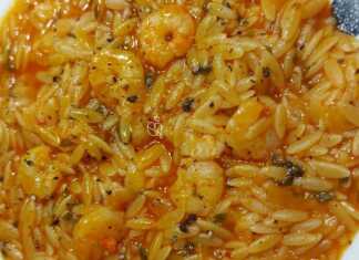 Κριθαράκι με γαριδούλες