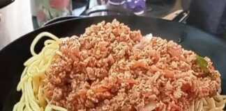 Μακαρόνια με κιμά σόγιας