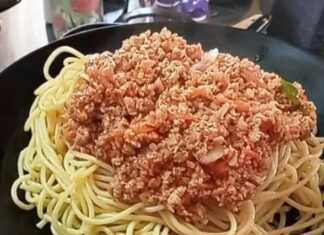 Μακαρόνια με κιμά σόγιας