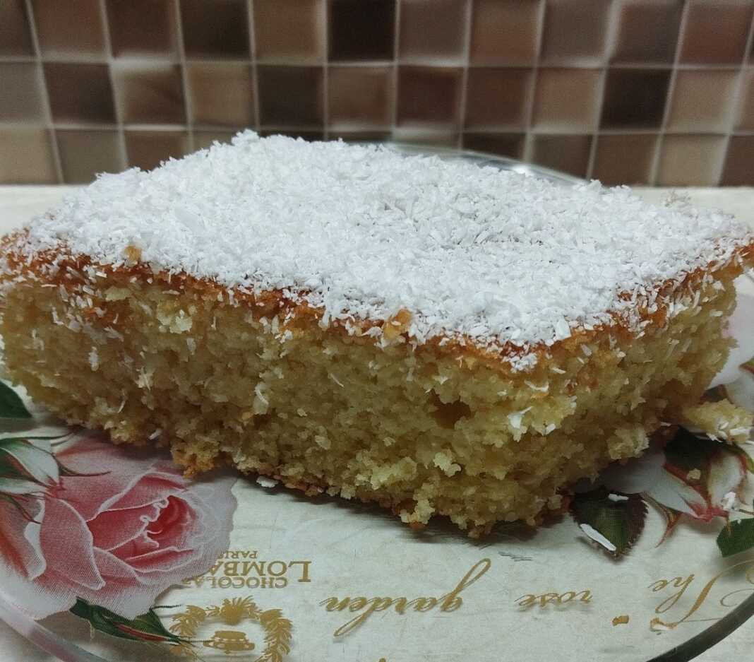 Παντεσπάνι καρύδας με στέβια