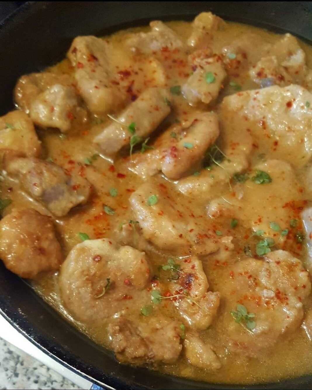 Ψαρονέφρι με σάλτσα λεμονιού