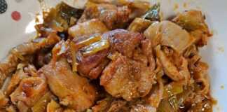 Χοιρινό με πράσο στην χύτρα