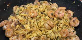λιγκουίνι με γαρίδες