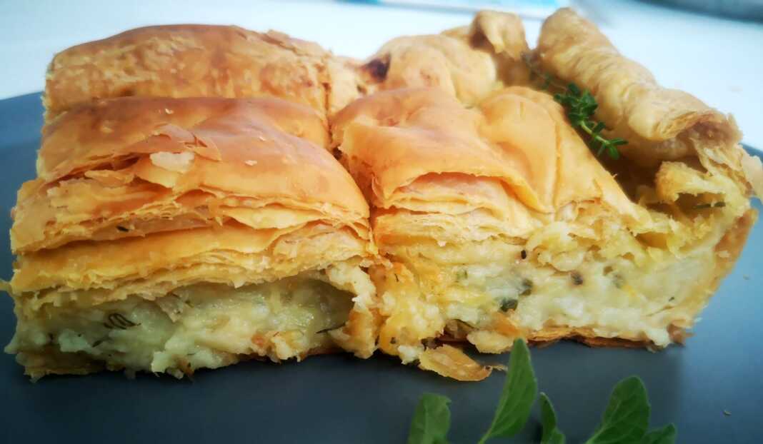 patatopita sfoliata Πατατόπιτα με σφολιάτα