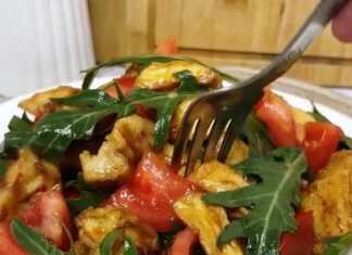 Σαλάτα με Τηγανιτή Μελιτζανα