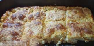 τυρόπιτα με φύλλα κρούστας και τυριά
