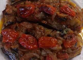 Πιάτο μελιτζάνες Ιμάμ Μπαϊλντί με λαχανικά