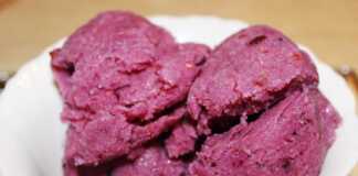 Σπιτικό Παγωτό Κρέμα με Φρούτα του Δάσους (ή Φράουλα) Ένα μπολ με σπιτικό παγωτό κρέμα με φρούτα του δάσους