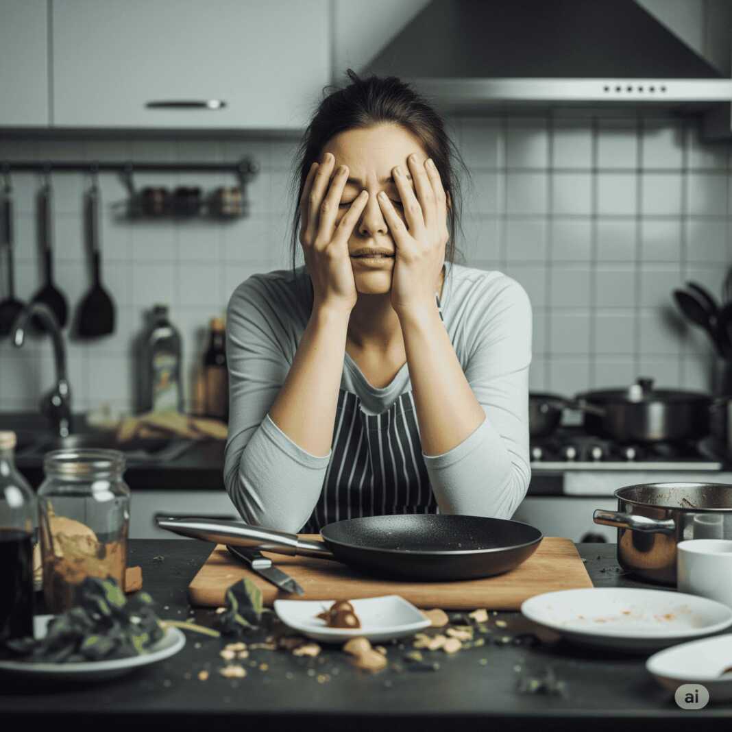Μία απελπισμενη γυναικα στην κουζινα αφου έκανα λαθη