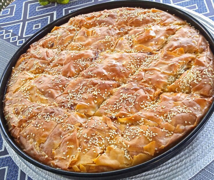 Κοτόπιτα με πράσο, μανιτάρια και γκούντα