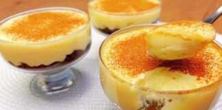 Τρία ποτήρια με Κρέμα Λεμονιού με Μπισκότα Σοκολάτας, διακοσμημένα με κακάο