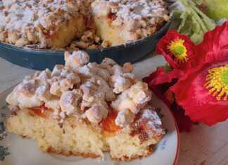 πίτα βερίκοκο τριφτή, συνταγή, σπιτική, εύκολη, γλυκό, ροδάκινα, ψίχουλα, ελληνική συνταγή, επιδόρπιο