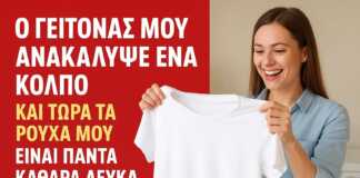 Ο γείτονάς μου βρήκε το κόλπο για πάντα καθαρά και φρέσκα ρούχα