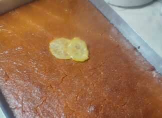 Ένα ολόκληρο ταψί με λαχταριστό σάμαλι, φρεσκοψημένο και σιροπιασμένο.