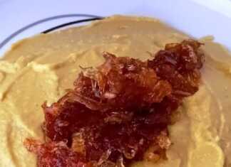 φάβα με καραμελωμένα κρεμμύδια