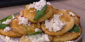 κατιμέρια γεμιστά Με τυρι απο επάνω