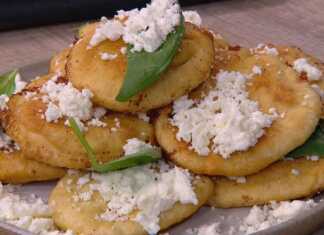 κατιμέρια γεμιστά Με τυρι απο επάνω