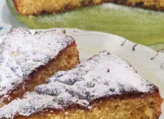 Αφράτο Κέικ με Γιαούρτι – Εύκολη Συνταγή για Απίθανο Αποτέλεσμα Κοντινή φωτογραφία μιας φέτας κέικ, που φαίνεται η αφράτη υφή του