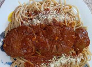 Κοκκινιστό μοσχάρι με Μακαρόνια