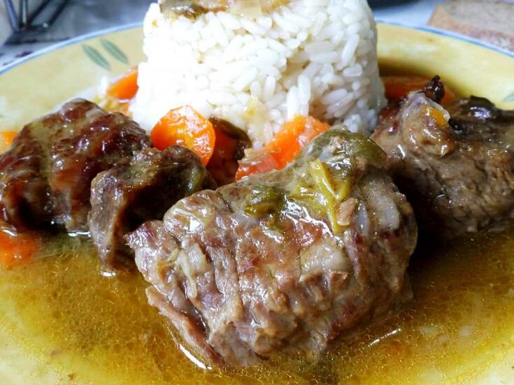 Μοσχαράκι Λεμονάτο με Ρυζάκι