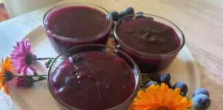 Κρέμα Σταφυλιού σε μπολάκια, έτοιμη για σερβίρισμα