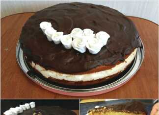Η Τούρτα Κωκ με Αφράτο παντεσπανι, Κρέμα Τυριού και Γλάσο Σοκολάτας. Τούρτα Κωκ με γλάσο σοκολάτας και διακόσμηση.