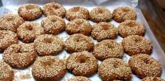 Κουλουράκια πορτοκάλι κανέλα, πλάθονται στο χέρι και ρολάρονται σε σουσάμι