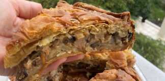 Μανιταρόπιτα με Χειροποίητο Φύλλο