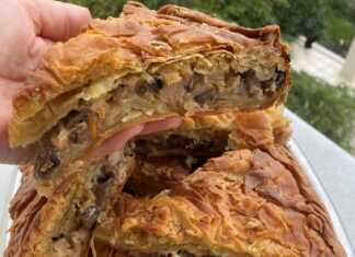 Μανιταρόπιτα με Χειροποίητο Φύλλο