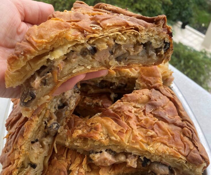 Μανιταρόπιτα με Χειροποίητο Φύλλο