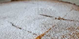 Αφράτη Μηλόπιτα (Σαρλότ) Πάστα κομμένη, με εμφανή τη ζουμερή γέμιση μήλου