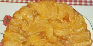 Κλασική Μηλόπιτα αναποδογυρισμένη με καραμελωμένα μήλα.