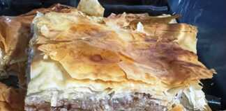 Σπιτική Μηλόπιτά με φύλλο κρούστας, καρύδια και μέλι.