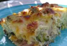 Αφράτο Μπρόκολο ογκρατέν με μπέικον και τυρένια μπεσαμέλ