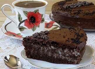 Σοκολατένια Τούρτα “Ρέτρο” με Γλάσο Σοκολατένια Τούρτα