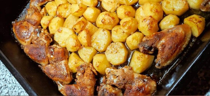 Φτερούγες με Λεμονάτες Πατάτες στο Φούρνο