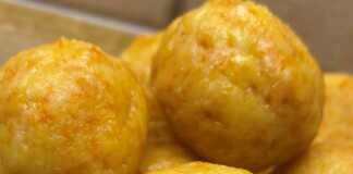 Παραδοσιακό γλυκό Μανταρινάτο Χανίων σε σχήμα μικρής μπάλας (τρούφας) σε πιατέλα