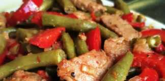 Τηγανιά με Φασολάκια και Πιπεριές με άρωμα ασιατικής κουζίνας