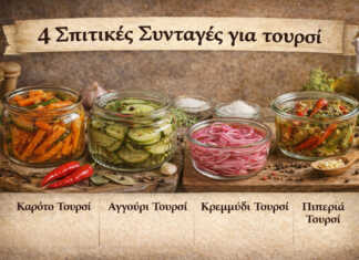 4 μπολακια Σπιτικού Τουρσί — Αγγούρι, Καρότο, Κρεμμύδι και Τσίλι Αντιγραφή