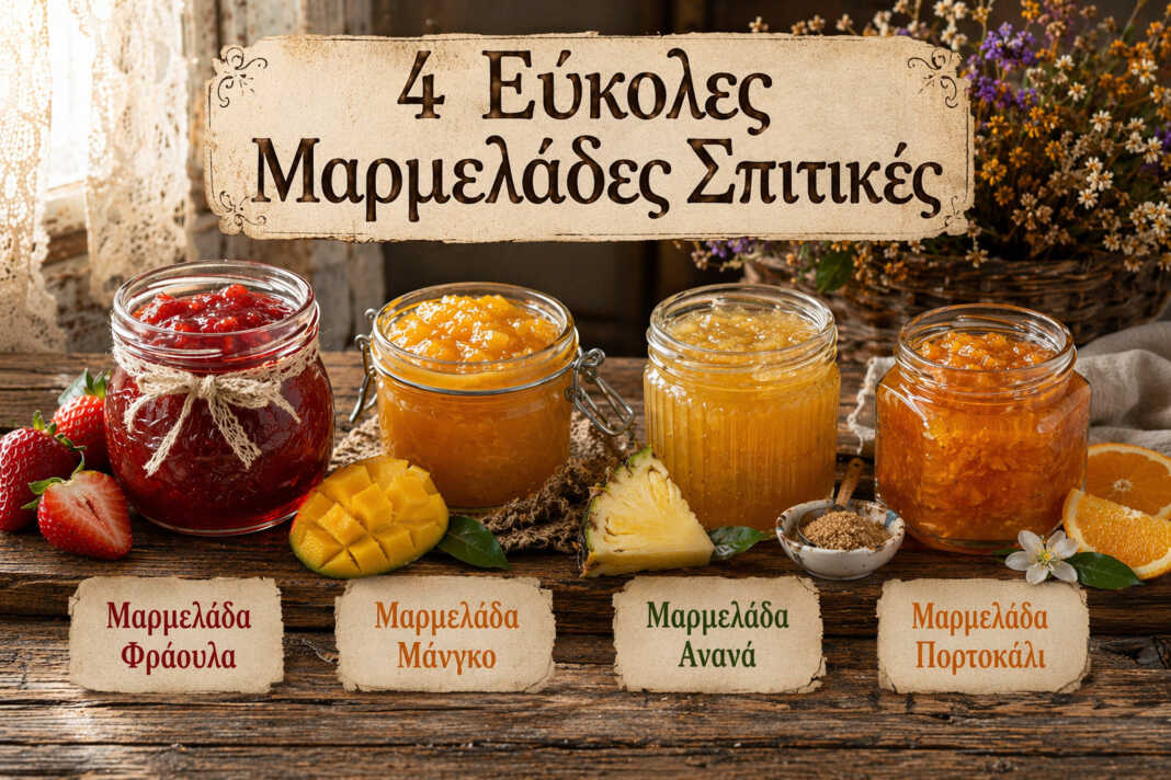 4 Σπιτικές Μαρμελάδες