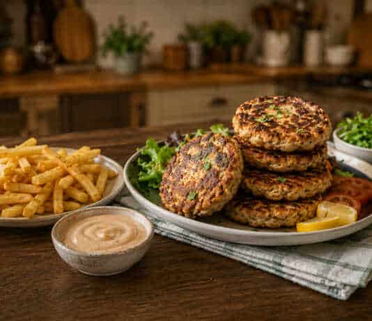 τραγανό φιλέτο κοτόπουλου για burger burger κοτόπουλου με μαρούλι και ντομάτα απλή burger sauce σε μπολάκι χρυσαφένιες πατάτες τηγανητές