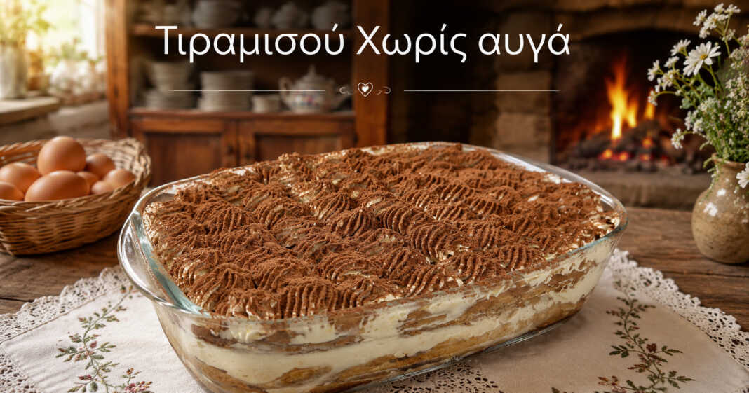 Φτιάξτε αυθεντικό τιραμισού χωρίς αυγά με μασκαρπόνε και σαβαγιάρ. Μια γρήγορη συνταγή για ένα ανάλαφρο και βελούδινο γλυκό που θα λατρέψουν όλοι.