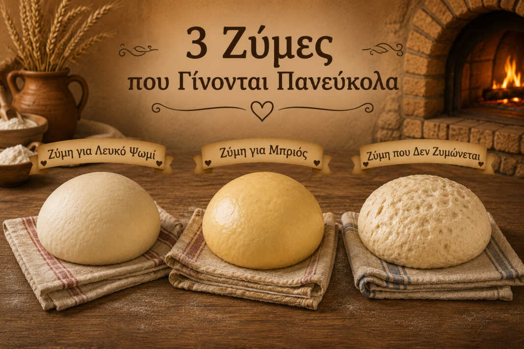 σπιτικό ψωμί του τοστ μπριός και ψωμί χωρίς ζύμωμα