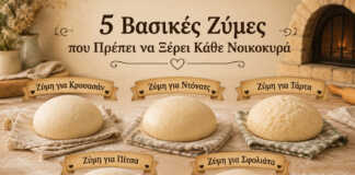 5 βασικές σπιτικές ζύμες για κρουασάν, πίτσα, ντόνατς, τάρτα και σφολιάτα